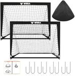 2 Pack Portable Soccer Goals Set, P