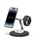 Belkin MagSafe 3-in-1 Wireless Charger, 15W iPhone Fast Charging, Apple Watch, AirPods Charging Station for iPhone 13, 12, Pro, Pro Max, Mini, AppleWatch and AirPods, Black