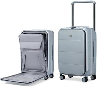 Hanke Luggage Suitcase, 20 Inch Carry On Luggage 24 Inch Checked Luggage with Spinner Wheels PC Hard Shell Suitcases TSA Luggage Travel Rolling Bag with Wide Handle, Grey(with Laptop Compartment),