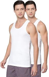 Van Heusen Men Cool It Vest - 100% Combed Cotton - Pack Of 2 - Moisture Activated, Super Soft, Scoop Neck_10075_White_L