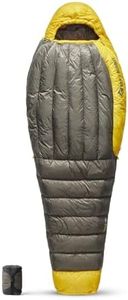 Sea to Summit - Spark Ultralight Down Sleeping Bag Regular (7°C) - Mummy Sleeping Bag with Down Filling - Body Length - 850+ Loft Ultra-Dry Down - 1 Season - for Hiking - Grey & Yellow - 363 g