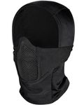 OneTigris Airsoft Balaclava Mesh Mask, Full Face Protection Ninja Style Paintball Face Mask for Airsoft Paintball CS Hunting Cycling Motorcycle, Black