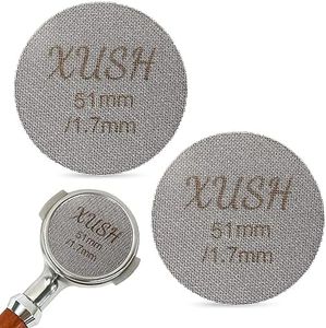 XUSH 2Pcs 51mm Espresso Puck Screen, 1.7mm Thickness Espresso Filter Screen - Made With 316 Stainless Steel, Professional Barista Tool for Espresso Portafilter Filter Basket