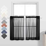 KOUFALL Black Curtains 30 Inch Leng