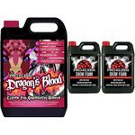 Pro-Kleen Dragon's Blood Extreme Iron Contamination Fallout Remover (5L) Safe for Use on all Wheel Types & 10L of Pro-Kleen Cherry Snow Foam with Wax – Super Thick & Non-Caustic Foam