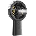 Otlonpe Misting Fan Portable Handheld Fan,4000mAh Hand Held Mist Fan Rechargeable Power Bank,90° Adjustable Small Mister Fan,Personal Cooling Water Spray Fan for Men Women Travel Home (Black)