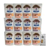 AETN Creations K/D Wet Cat Variety Pack Prescription Diet in Chicken,Beef, Salmon 12x85g plus AETN Treat and Toy