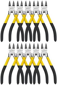 BOOSDEN Wire Cutters 10 Pack, 6.5 inch, Flush Cutters, Spring Loaded Cutting Pliers, Side Cutters, Dykes Cutter, Wire Clippers, Plastic Cutter, Wire Cutters for Jewelry, Floral, Electrical