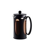 Bodum 10682-01 Kenya French Press Coffee Maker, Borosilicate Glass - 3-Cup (0.35 L), Black