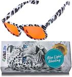 Snow Leopard Inspired Blue Light Glasses for Computer and eSports Block 99.9% of Blue Light to Stop Eye Strain and Help You Sleep While Helping Save Snow Leopards and the Planet