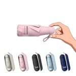 BAODINI Travel Mini Umbrella for Purse With Case-Small Compact UV Umbrella Protection Sun-Lightweight Tiny Pocket Umbrella with Case for Women, Girls