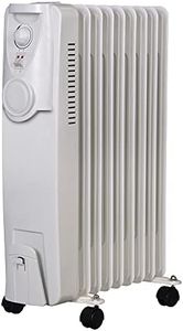 Heller HOCH9 2000W Electric Portable 9 Fin Oil Heater/Column/Castor Wheels White