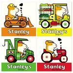 Stanley Series By William Bee 4 Picture Books Collection( Stanley the Farmer, Stanley's Garage, Stanley's Shop & Stanley the Builder)