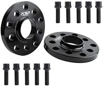 KSP 15mm 5x100 Wheel Spacers With M14x1.5 Lug Bolts Compatible With Audi A3 A4 A6 A8 S4 S6 S8 TT, 2pcs 5x112 to 5x112 Hubcentric Spacer fit Golf Jetta Beetle Passat EOS Sedan Racing Car