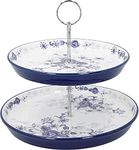 London Pottery Blue Rose Cake Stand