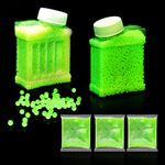 TANSAR Gel Gun Blaster Ammo Glow in The Dark(2 Bottles and 3 Packs), 7-8mm Splat Blaster Refill Accessories, Compatible with Gel Ball Blaster Ages 14+