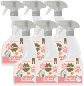 Fabulosa Furbulosa Pet Freshener & Odour Eliminator, Multi Purpose, Multi Surface Pet Disinfectant Liquid, Sofa, Upholstery, and Soft Furnishings Cleaner, 500ml, 6 Pack, Mediterranean Woods