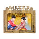 Generic Xpression Decor Sister Table Top Photo Frames Perfect for Office Table Decorations(5x7inch,Brown,Wood), Small (PNF-PHOTOFRAME-Name)