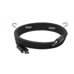 RIIEYOCA USB C to USB C Magnetic Cable, Type C Charger Nylon Braided Cable, Support 66W Fast Charging, 10Gbps Transfer Speed, for USB-C Device (Black 1M)