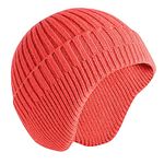 JFAN Women Men Winter Hat Ear Protection Warm Knit Hat Ear Flaps Helmet Liner Beanies for Women Men Red1 One Size