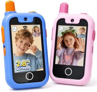 2.8" Video Walkie Talkies for Kids, 2 Pack Kids Walkie Talkie with Camera, Real-Time Video Call Two-Way Voice Chat, Interactive Voice Effects, Outdoor Toys for Boys Girls Ages 3-12, Birthday Gift
