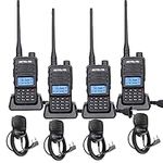 Retevis RT85 Two Way Radios Long Range Rechargeable, Walkie-Talkies with Speaker Mic, VOX, Flashlight, 2 Way Radios for Adults, Manufacturing, Industrial, Worksite (4 Pack)