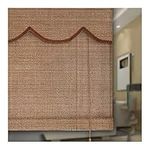 GDMING Corded Bamboo Blinds Window Roller Shades With Valance Living Room Bedroom Nursery Blackout Liner Privacy Screen Curtains Panel, 53 Sizes (Color : A, Size : 60×70cm)