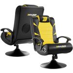 BraZen Pride Video Game Chairs for Kids Gaming with Speakers Bluetooth Chair Gaming Small Gaming Chair for Kids and Small Gaming Chair Rocker Gaming Chairs British - Yellow Gaming Chair