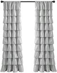 Lush Decor Light Gray Ruffle Window