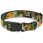 Buckle-Down Bambi & Friends Scene Plastic Clip Collar, Large/15-26"