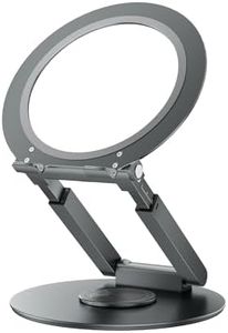 Anifrim Telescopic Laptop Stand with 360° Rotation, Adjustable Height & Tilt Swivel Laptop Riser, Ergonomic Standing Desk Converter for 10-17" MacBook Pro/Air, Dell, HP – Supports up to 22lbs (Gray)