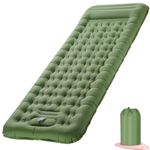 Self Inflating Camping Mat, 12CM Thicken Sleeping Mat with Foot Pump & Pillow, Ultralight Portable Camping Mattress Sleeping Pad Waterproof for Hiking, Outdoor, Camping, Travel 【76*25*5 Inch - Green】