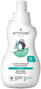 ATTITUDE Detergente para ropa de bebé, verificado por EWG, fórmula a base de plantas y minerales, compatible con HE, productos veganos para el hogar, néctar de pera, 35 cargas, 1,05 litros