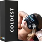 Coldest Eye Mask Cooling Gel Reusable Cold for Puffy Eyes, with Soft Plush Backing for Dark Circles, Migraine, Stress Relief