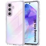 TheGiftKart Ultra-Hybrid Shockproof Back Cover Case for Samsung Galaxy A35 5G | Camera Protection Bump | Hard Back Cover Case for Samsung A35 5G (PC & TPU, Crystal Clear Back, Transparent Sides)