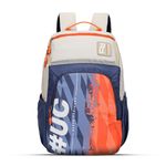 uppercase 33L Campus 04 | School Bag | Double Compartment with Top & Side Quick Access Pocket | Well- Padded Backpack | Side Water-Bottle Pocket | Unisex | 750 Days Warranty (Blue Beige)