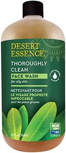 Desert Essence Thoroughly Clean Face Wash - Original - 32 Fl Ounce - Tea Tree Oil - For Soft Radiant Skin - Gentle Cleanser - Extracts Of Goldenseal, Awapuhi, & Chamomile Essential Oils