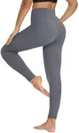 YOLIX Workout Leggings for Women - High Waisted Yoga Pants Tummy Control Compression for Running Grey