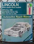 Lincoln Rear Wheel Drive Models (1970-1996) Automotive Repair Manual (Haynes Automotive Repair Manuals)