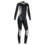 PROTAURI Wetsuit Women 3MM, Ultra Stretch Back Zipper Neoprene Full Body Diving Suit,One Piece Swimsuit Keep Warm for Snorkeling/Scuba/Surfing in Cold Water