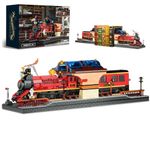 AKWME 2in1 Harry Magic Train & Bookends Building Set, Home Decorative Building Block Toy, Ideal Collectible & Display Building Toys for Adults & Children, Cool Bookshelf Organizer & Home Decor 1068PCS