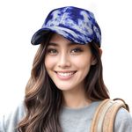 VRITRAZ Women's Baseball Cap Girls Smoke Print Design Summer Hat (DarkBlue)