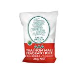 Green Dragon Thai Fragrant Jasmine Rice 2KG Thai Hom Mali AAA Premium Rice White Rice Chinese Ingredients Chinese Asian Cooking 2KG