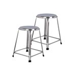 Lifetime Stools Stainless Steel Stool for Sitting, Round Shape - Home,Doctor,Medical Stool/Salon Stool/Warehouse Stool/Garage Stool/Stool for Bathroom/Multipurpose Stool (Pack of 2, 18 Inches)