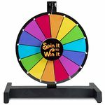 12" Tabletop Spinning Prize Wheel with Coloured 14 Slots | Dry Erase | Trade Show Fortune Spin Game