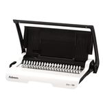 Fellowes FEL5006501 Star+ 150 Manual Comb Binding Machine - CombBind - 150 Sheet(s) Bind - 15 Punch - White, Black, Gray, 20.50in. x 14.80in. x 6.30in.