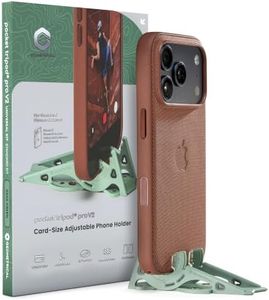 GEOMETRICAL Pocket Tripod PROv2 Universal Kit – Standard Fit Tripod for iPhone & Android, Adjustable Angles – Card-Size, Ultra-Compact Phone Tripod Stand for Photo & Video Creation – Sage Green