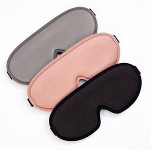 Sleep EyeMask and BONUS Noise Reducing Ear Plugs by Luxe Accent. 3D Contour Eye Mask for Sleeping For Men and Women, Side Sleepers, Travel, Lashes, Blackout Sleep Eye masks for Sound Night Sleep (Silver Grey)