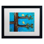 Trademark Fine Art Birds in a Tree Mixed Media White Matte Artwork by Nicole Dietz, 16 by 20-Inch, Black Frame