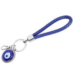 Dilwe 5Pcs Lucky Eye Keychain, Blue Turkish Amulet Pendant Keyring, Wristlet Keychain for Your Loved Ones